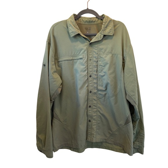 Mountain Hardwear‎ Men's Lightweight Vented Hiking Shirt Sage Green XL- Flawed - Picture 2 of 16